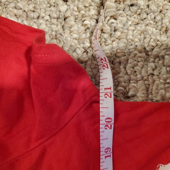 Emma James Red Floral Cotton Graphic Tee Shirt - Picture 6 of 7